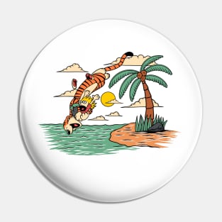 Calvin and Hobbes Jump Pin