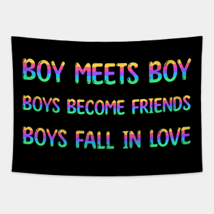 Boy meets boy. Boys become friends. Boys fall in love. Tapestry