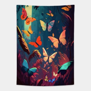 Butterfly Animal Portrait Painting Wildlife Outdoors Adventure Tapestry
