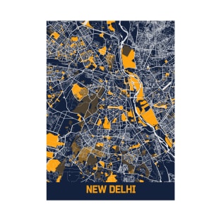 New Delhi - India Bluefresh City Map T-Shirt