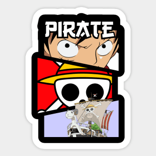 one piece characters Sticker for Sale by MEDesign4