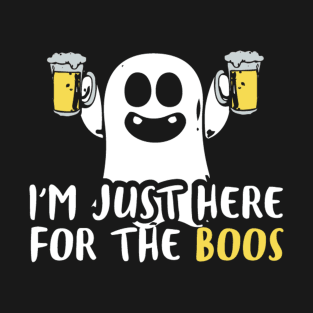 Funny Just Here For The Boos Halloween Design graphic T-Shirt