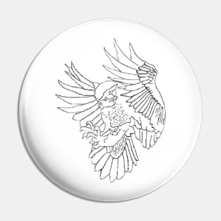 Owl In Flight Pin