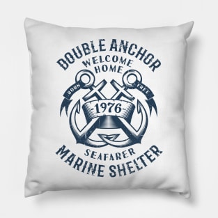 Crossed anchors retro t-shirt Pillow