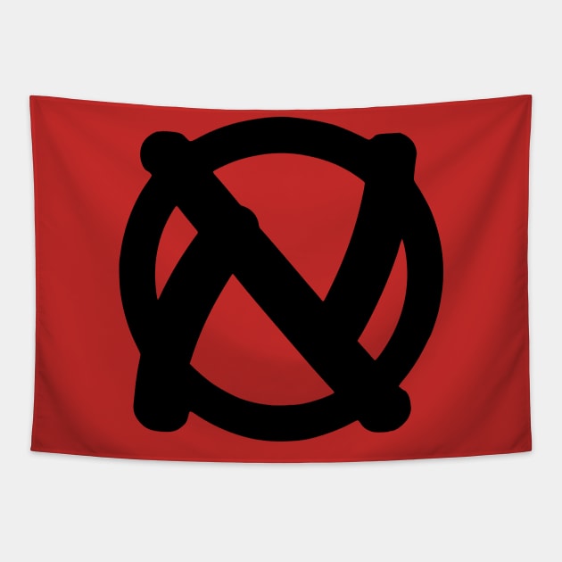 Jewish Anarchist Symbol (DIY Style) Tapestry by dikleyt