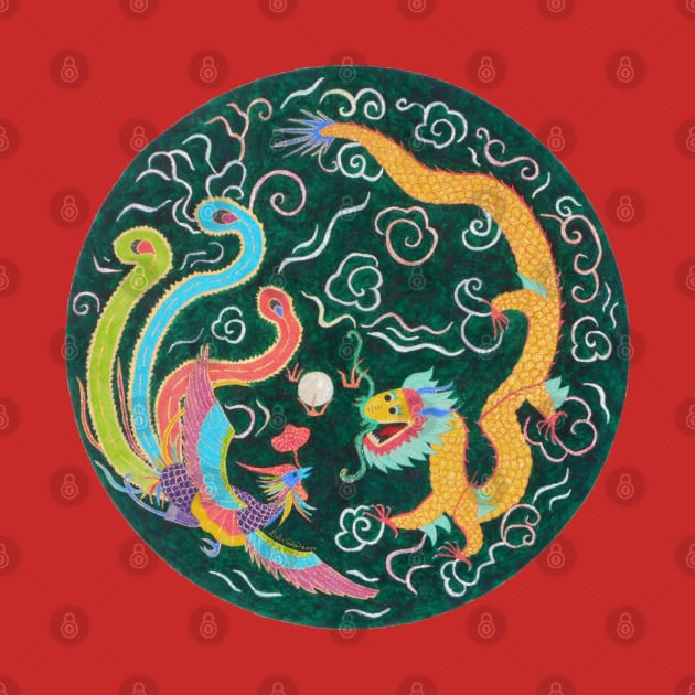 Dragon and Phoenix by DebiCady