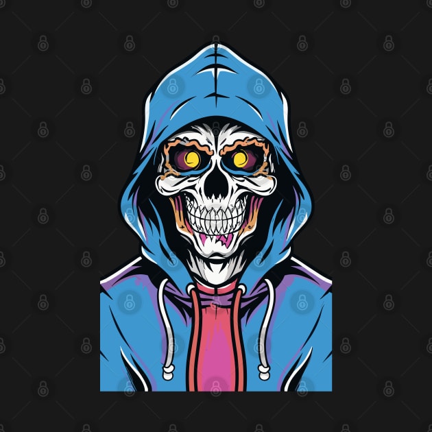 skull with hoodie by Roshan