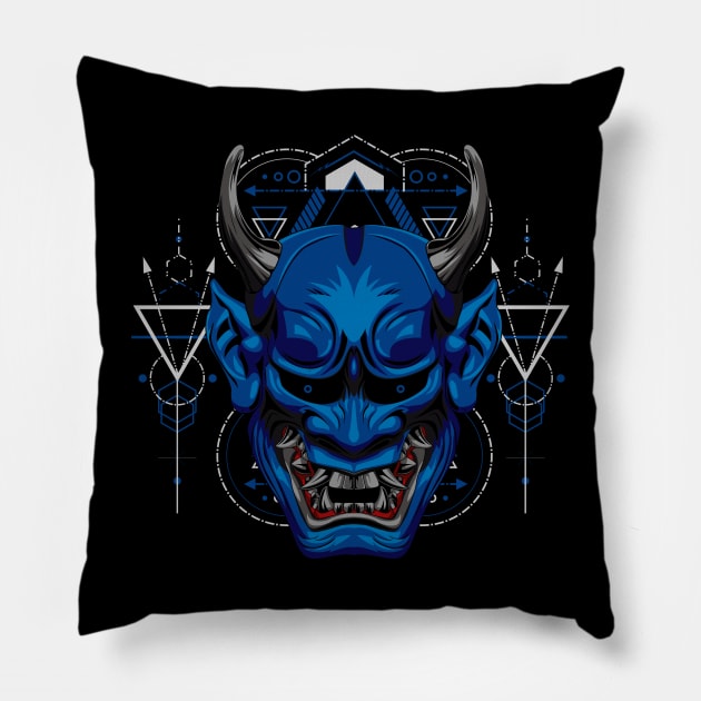 oni samurai Pillow by SHINIGAMII