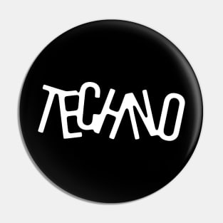 Techno music logo design Pin