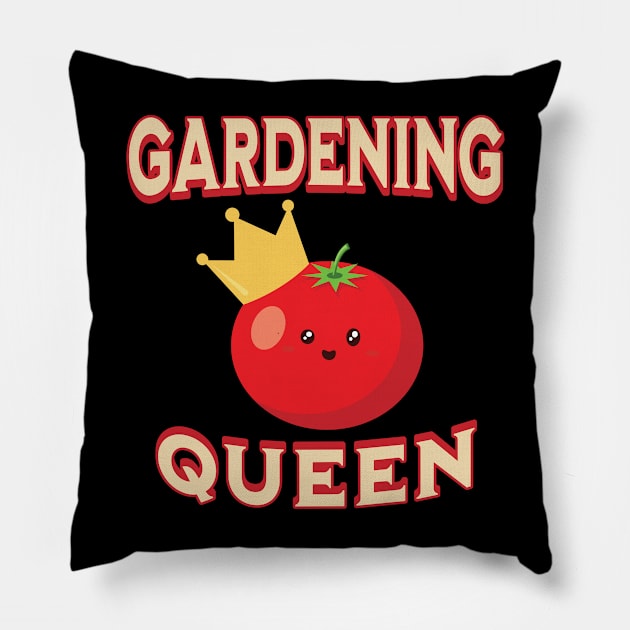 Gardening Queen Pillow by LizardIsland