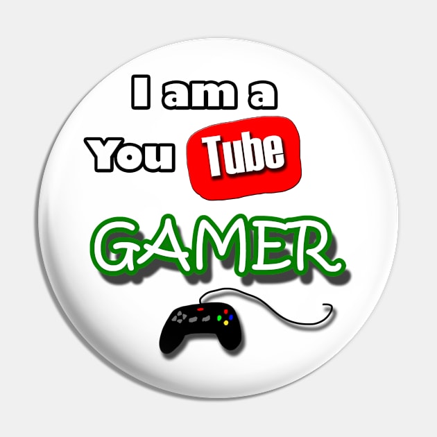 I am a YOUTUBE Gamer Pin by SennenChibi