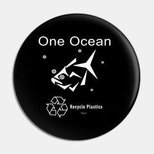 One Ocean Recycle Plastics Pin