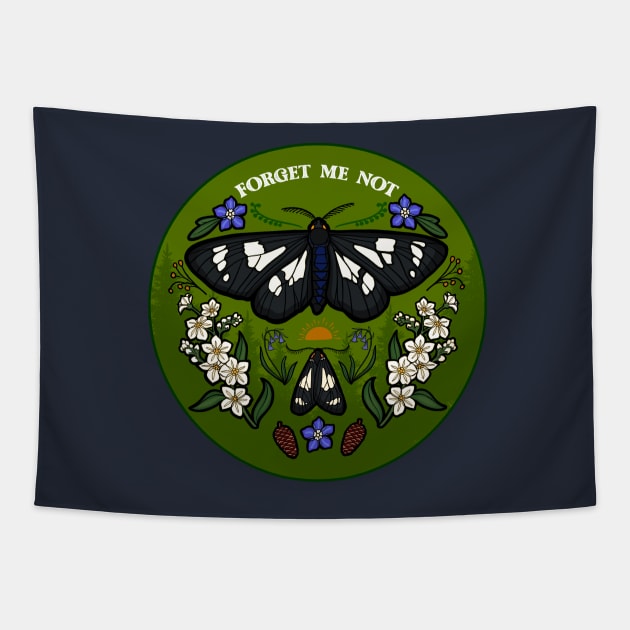 Forget Me Not Tapestry by CattGDesigns