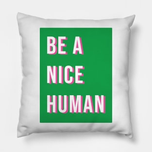 Be a nice human Pillow