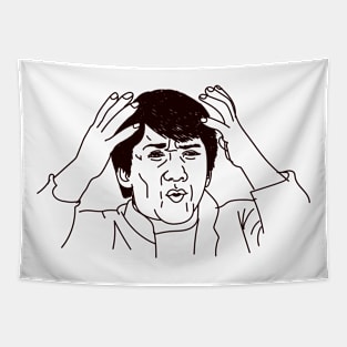 Jackie Chan Confused Meme Tapestry