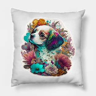 The T-SHIRT WITH PUPPY FROM FLOWERS That Wins Customers Pillow