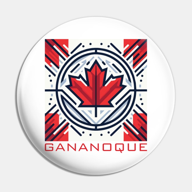 Gananoque Ontario Canada Flag Pin by Heartsake