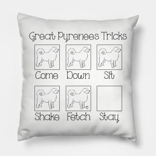 Great Pyrenees Tricks Pillow