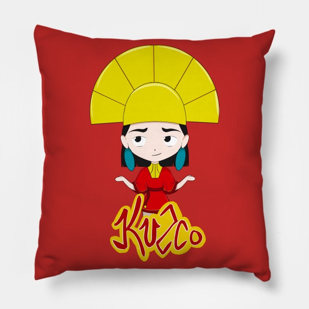 emperor’s new groove kuzco Pillow by Pastelpandabum