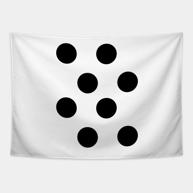 Black on Orange polkadot dot spots Tapestry by MacSquiddles