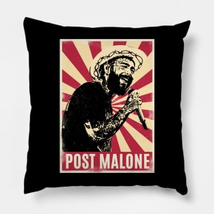 Retro Vintage Malone Rapper Pillow