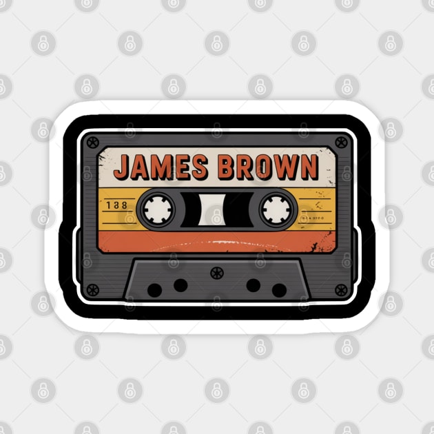 Vintage Cassette - James Brown Magnet by UrbanLifeApparel