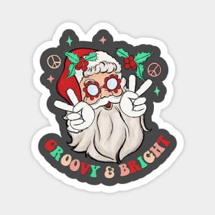 Groovy and Bright Santa Magnet