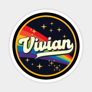 Vivian // Rainbow In Space Vintage Style Magnet