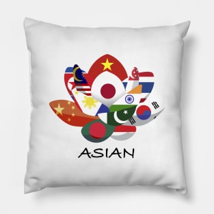 I Am an Asian World Flower Pillow