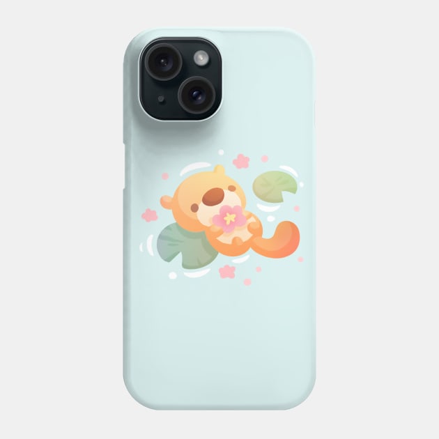 Floating Otter Phone Case by goldfishkang