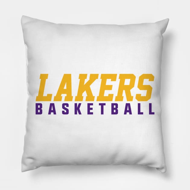 Lakers Basketball Tee Pillow by knnthmrctn