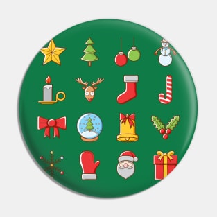 Christmas icons Pin