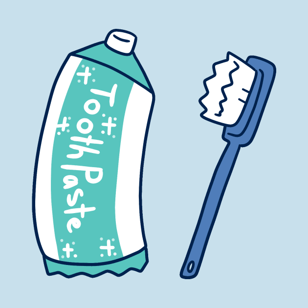 Toothpaste and Toothbrush by saradaboru