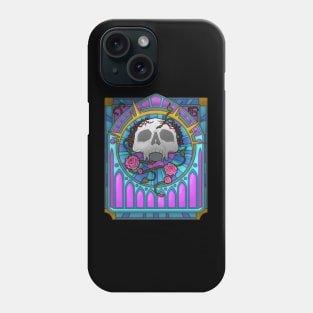 Vampire God Skull -  Roses on Stained Glass - Gothic Phone Case