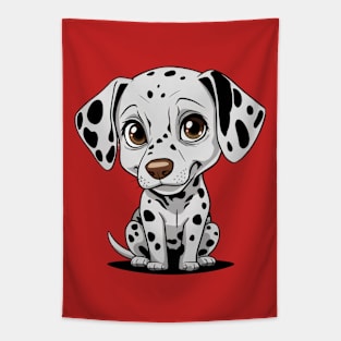 Cute Cartoon Dalmatian Puppy Tee Tapestry