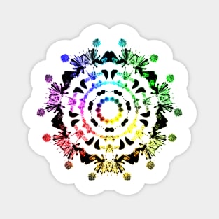 Colorful Mountains Mandala Magnet