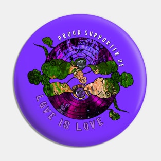 Proud Supporter of Love is Love Rainbows - Mystic Bayou Pin