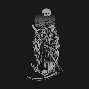 Grim Reaper Night Black T-Shirt