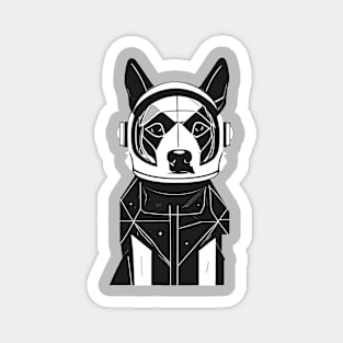 Space Dog in a Modern Suit Magnet