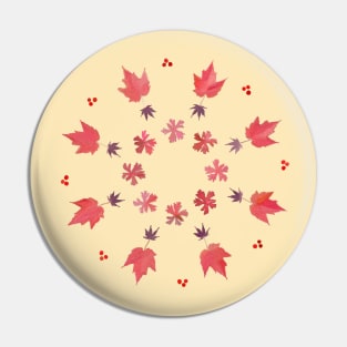 Maple Leaf Circle Pin