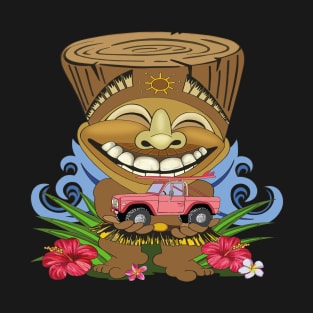 Happy tiki is going out for some surfing T-Shirt