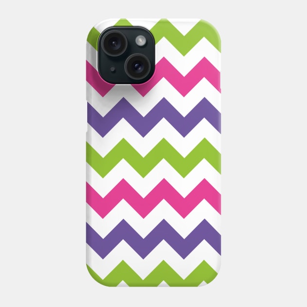 Chevron pattern - bold and neon Phone Case by MeowOrNever