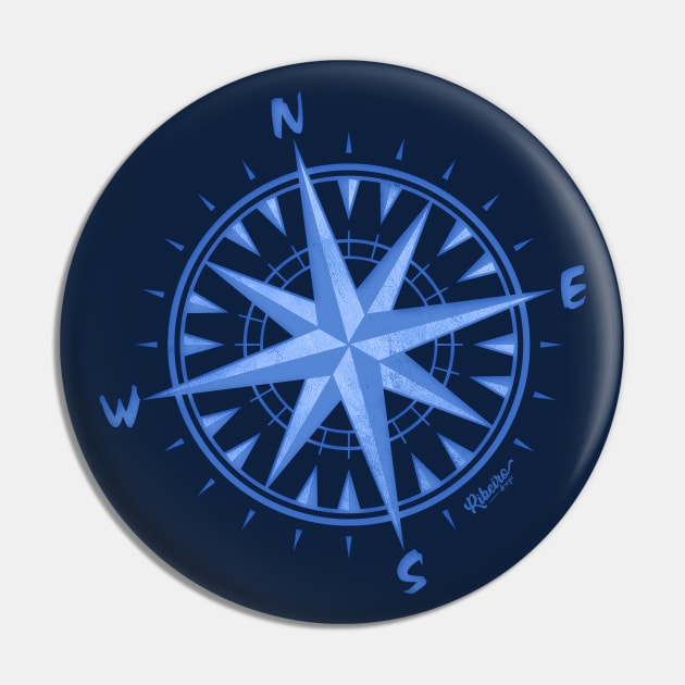 Compass Rose Pin by Victor Ribeiro