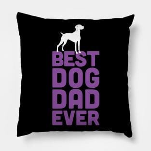 Best Hungarian Vizsla Dog Dad Ever - Purple Dog Lover Gift Pillow