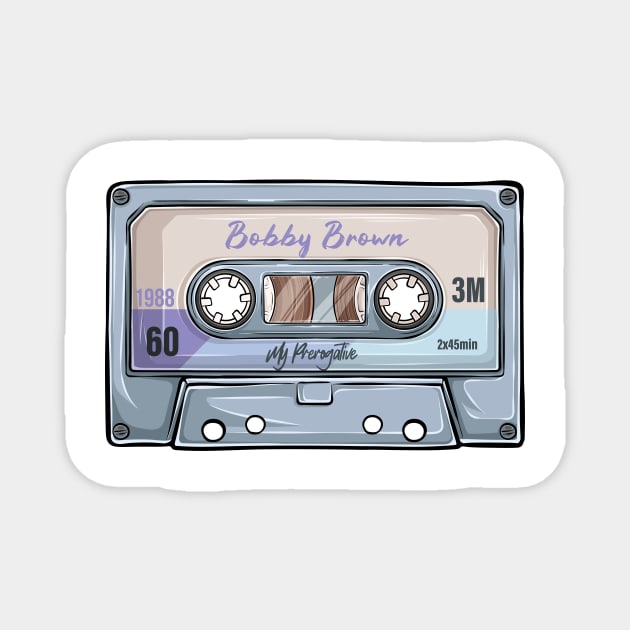 Bobby Brown Vintage Classic Cassette Tape Magnet by PowelCastStudio