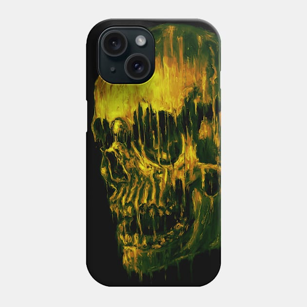 Melting Skull Phone Case by nicebleed