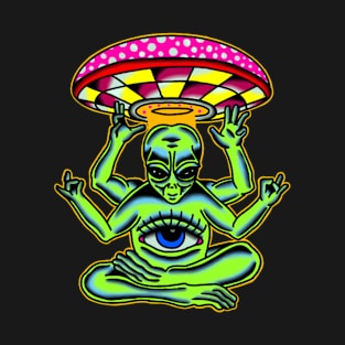 alien ufo vibes mushrroom T-Shirt