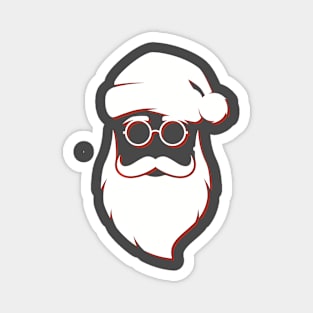 Hipster Santa Magnet