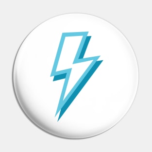 Icy Blue Lightning Bolts Pin