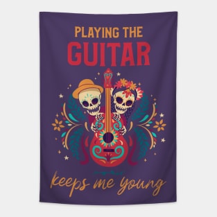 Playing the Guitar Keeps Me Young Tapestry